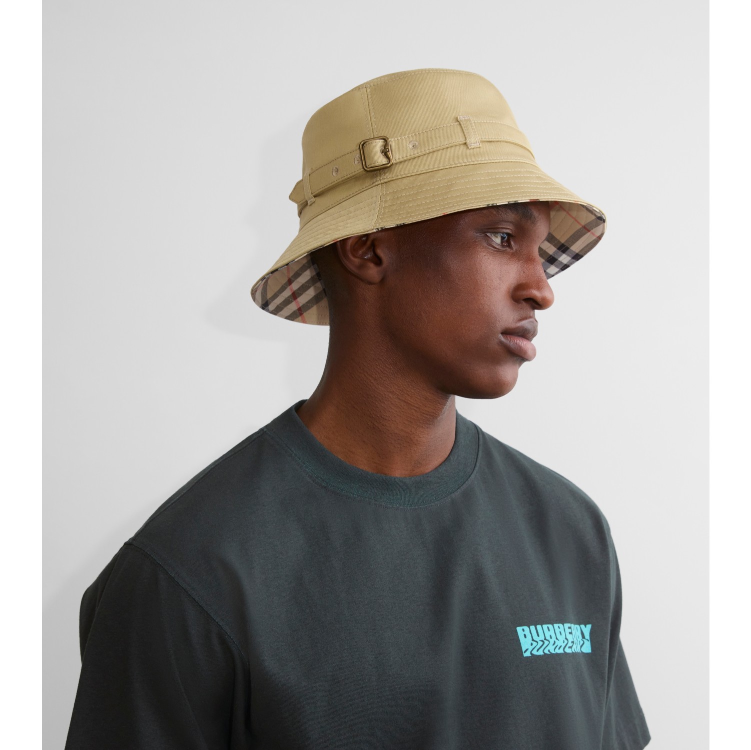 Gabardine Bucket Hat in Hamper - Men | Burberry® Official