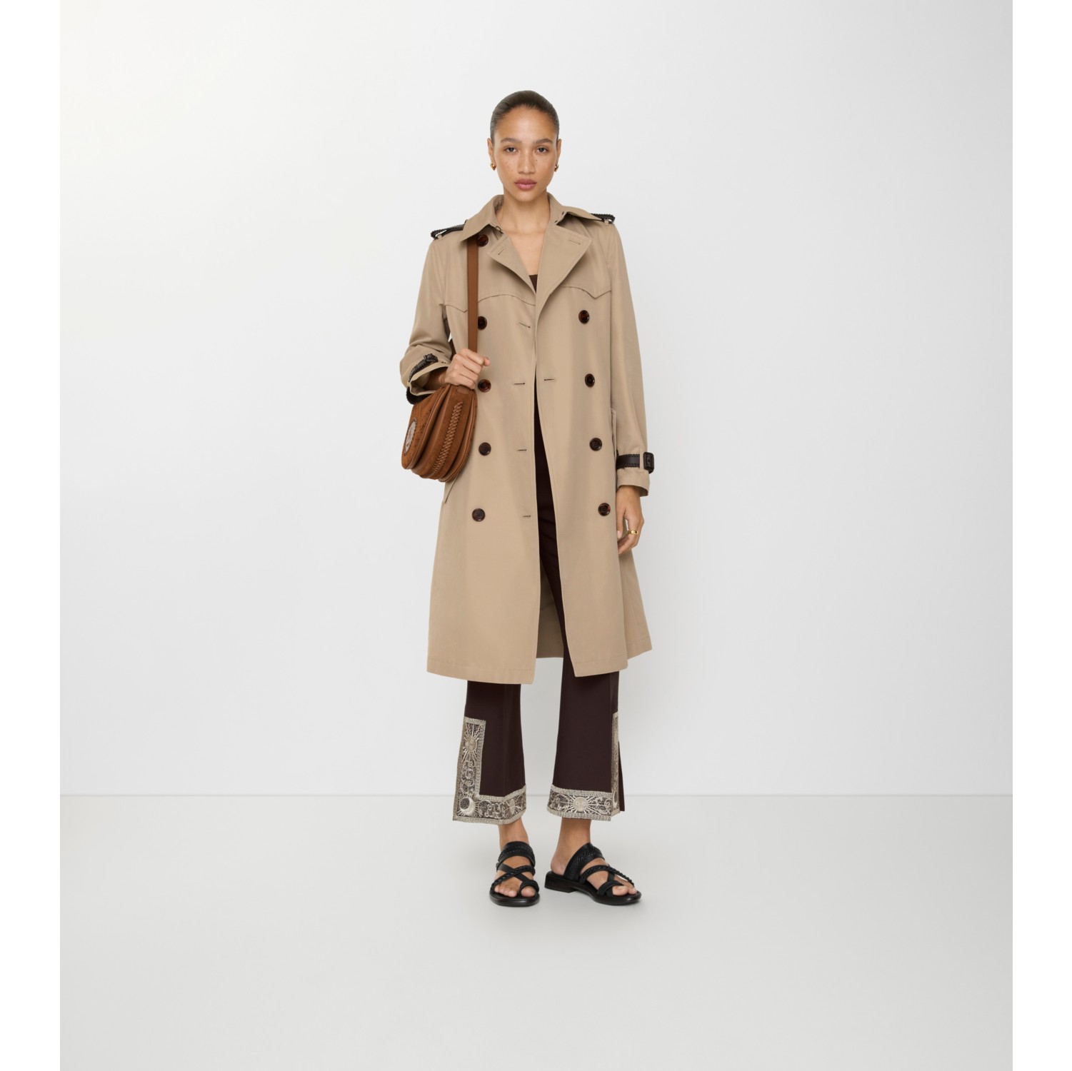 Long Silk Cotton Foxfield Trench Coat