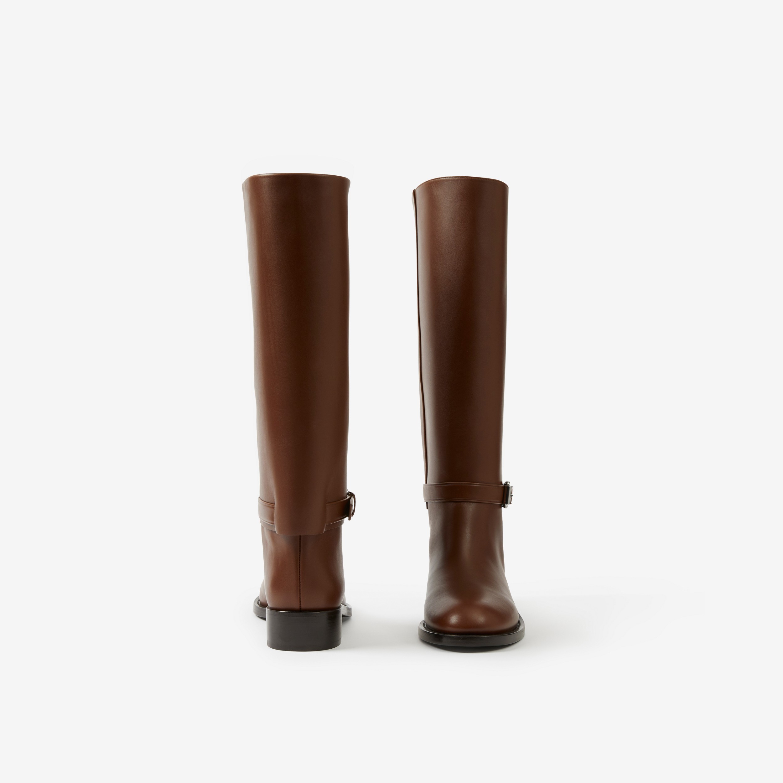 Leather Boots in Pine Cone Brown - Women | Burberry® Official - 4