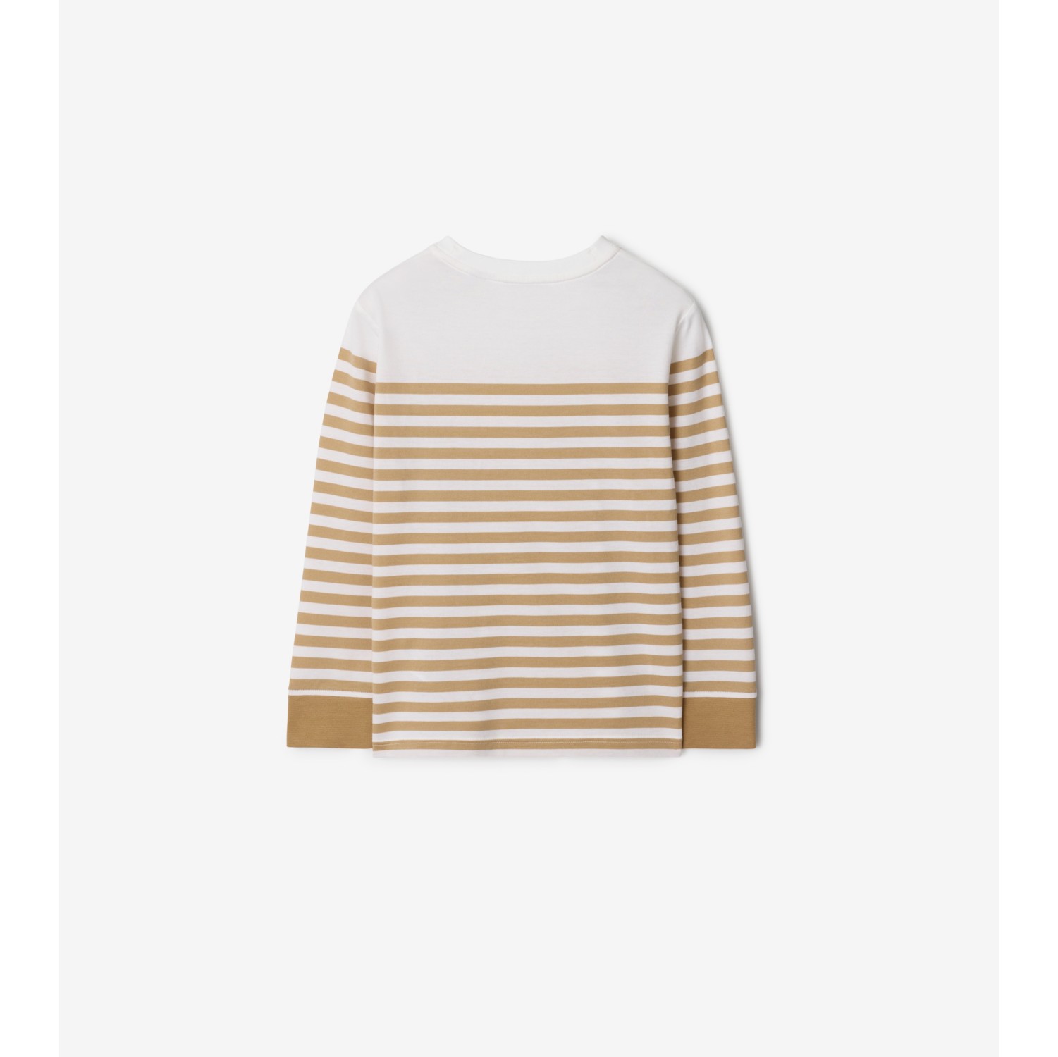 Long-sleeve Logo Stripe​ Cotton Top