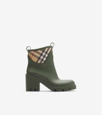 ロングブーツ Burberry Printed Rubber Marsh Stamp Boots Burberry Rubber marsh stamp high boots available on Monti