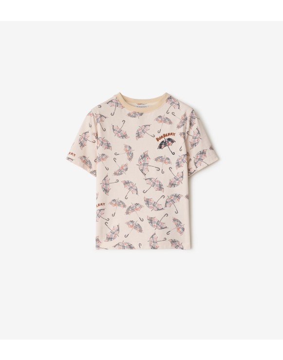 T-shirt en coton à motif parapluie