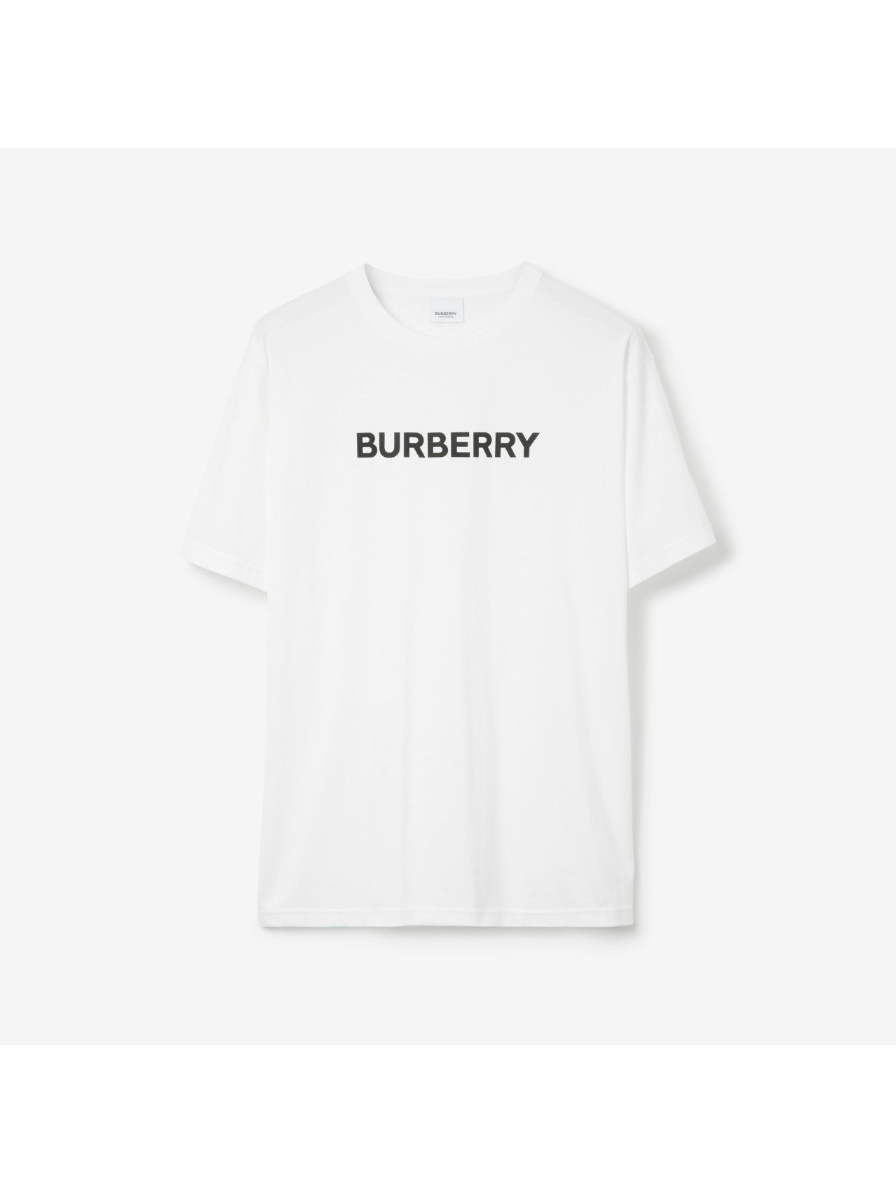 Logo Print Cotton T-shirt in White - Men | Burberry® Official