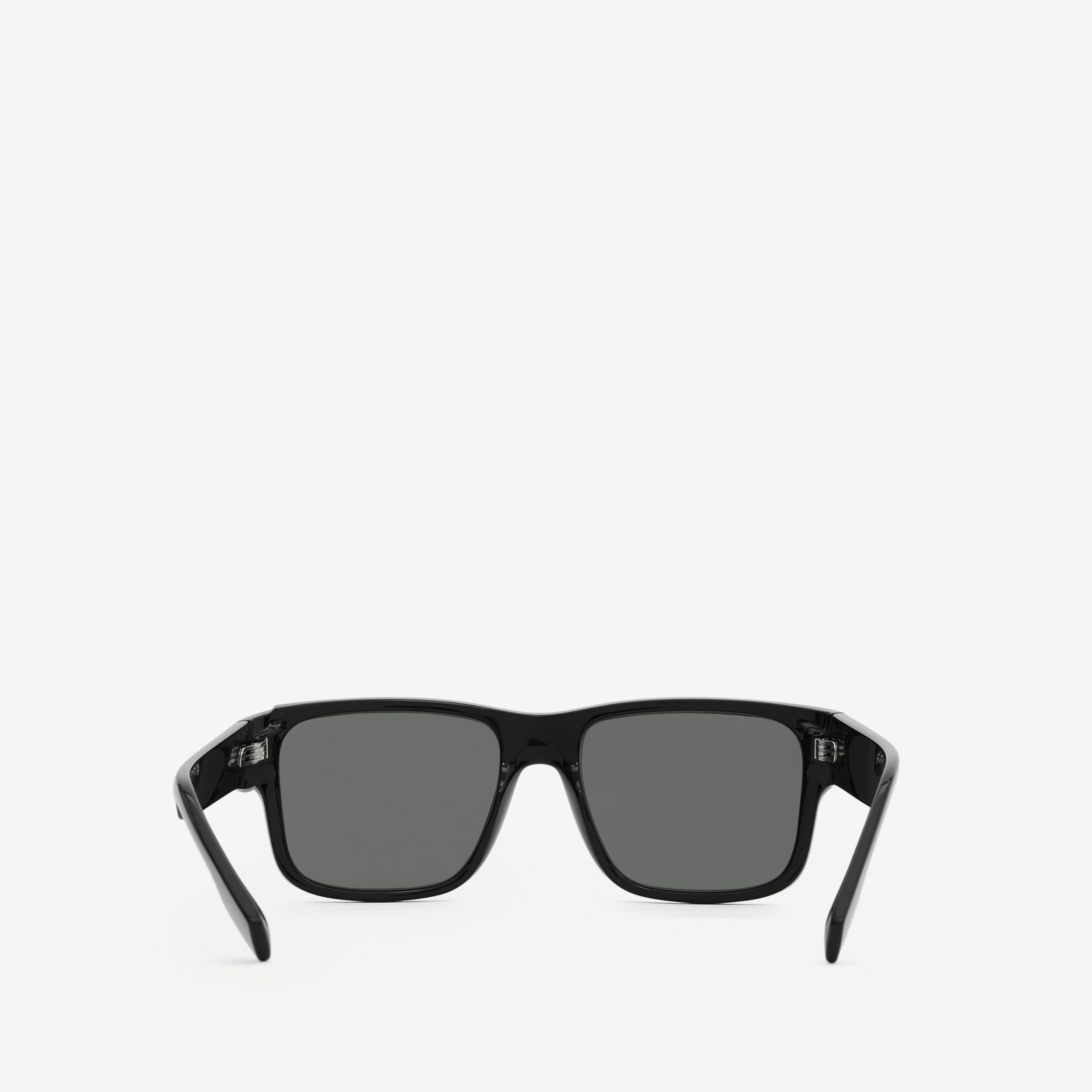 Logo Detail Square Frame Sunglasses in Black - Men | Burberry® Official - 3