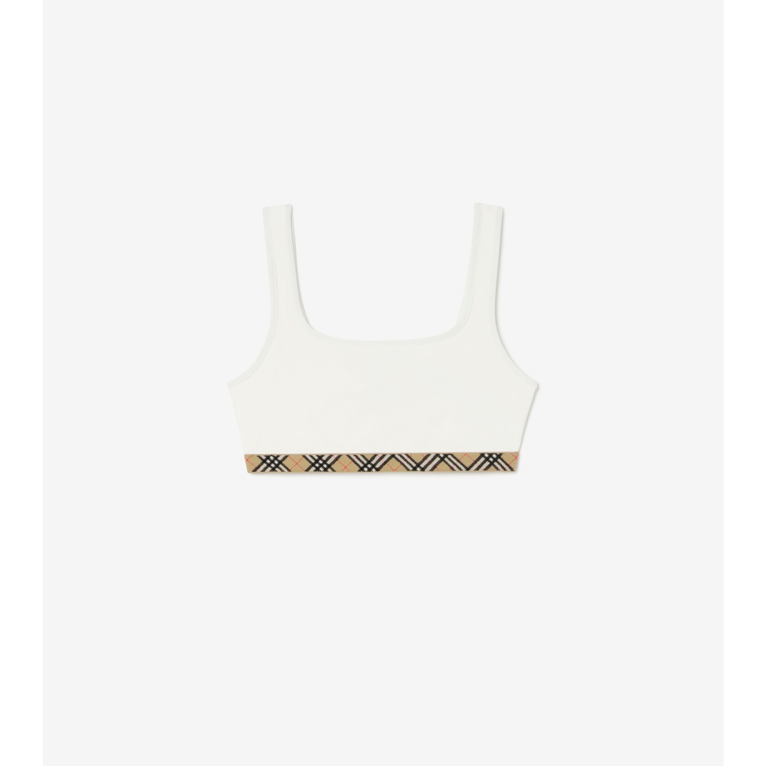 Check Trim Bikini Top