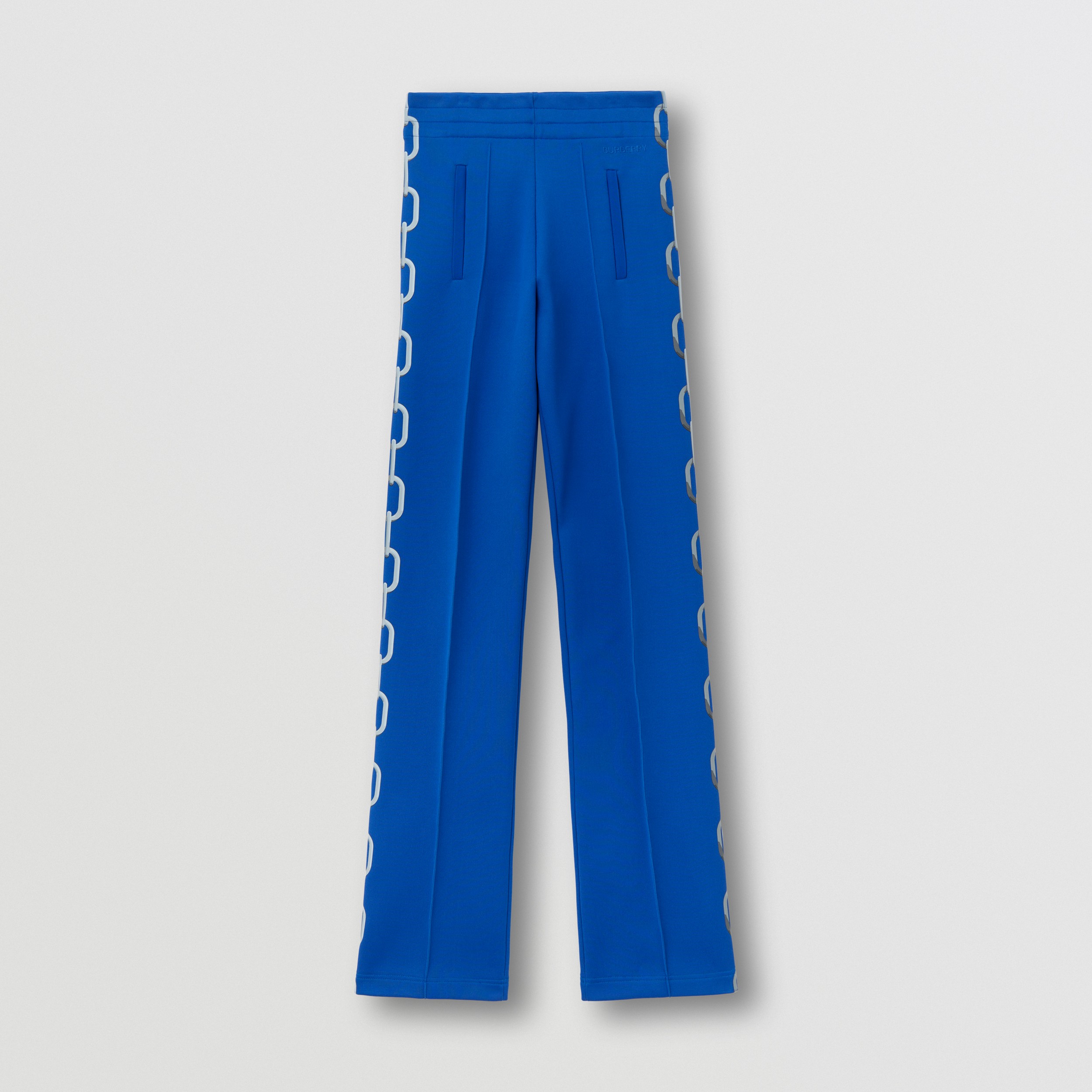 Chain Print Technical Viscose Jogging Pants in True Cobalt - Women | Burberry® Official - 4