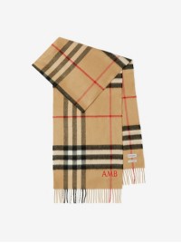 Check Cashmere Scarf in Archive beige