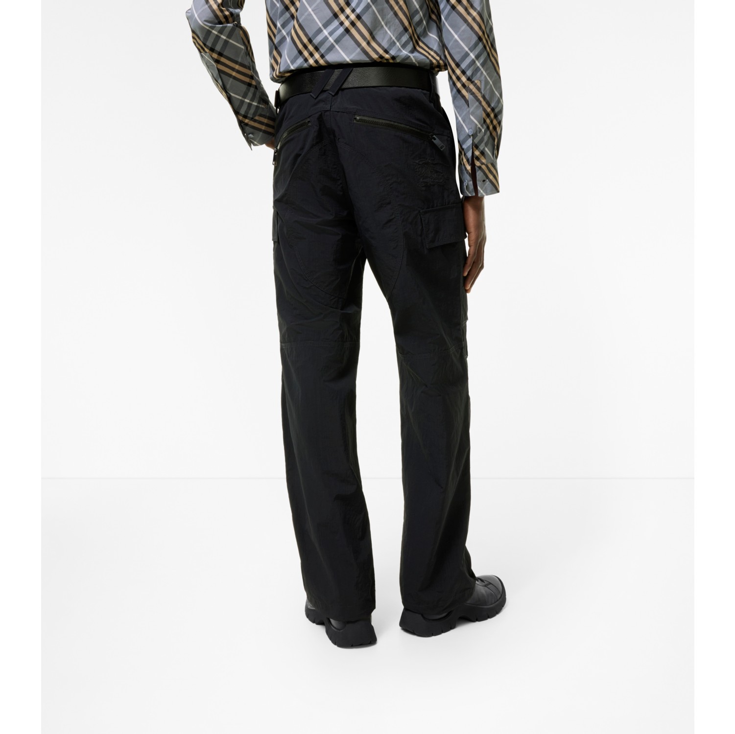 Nylon Cargo Trousers in Navy - Men | Burberry® Official