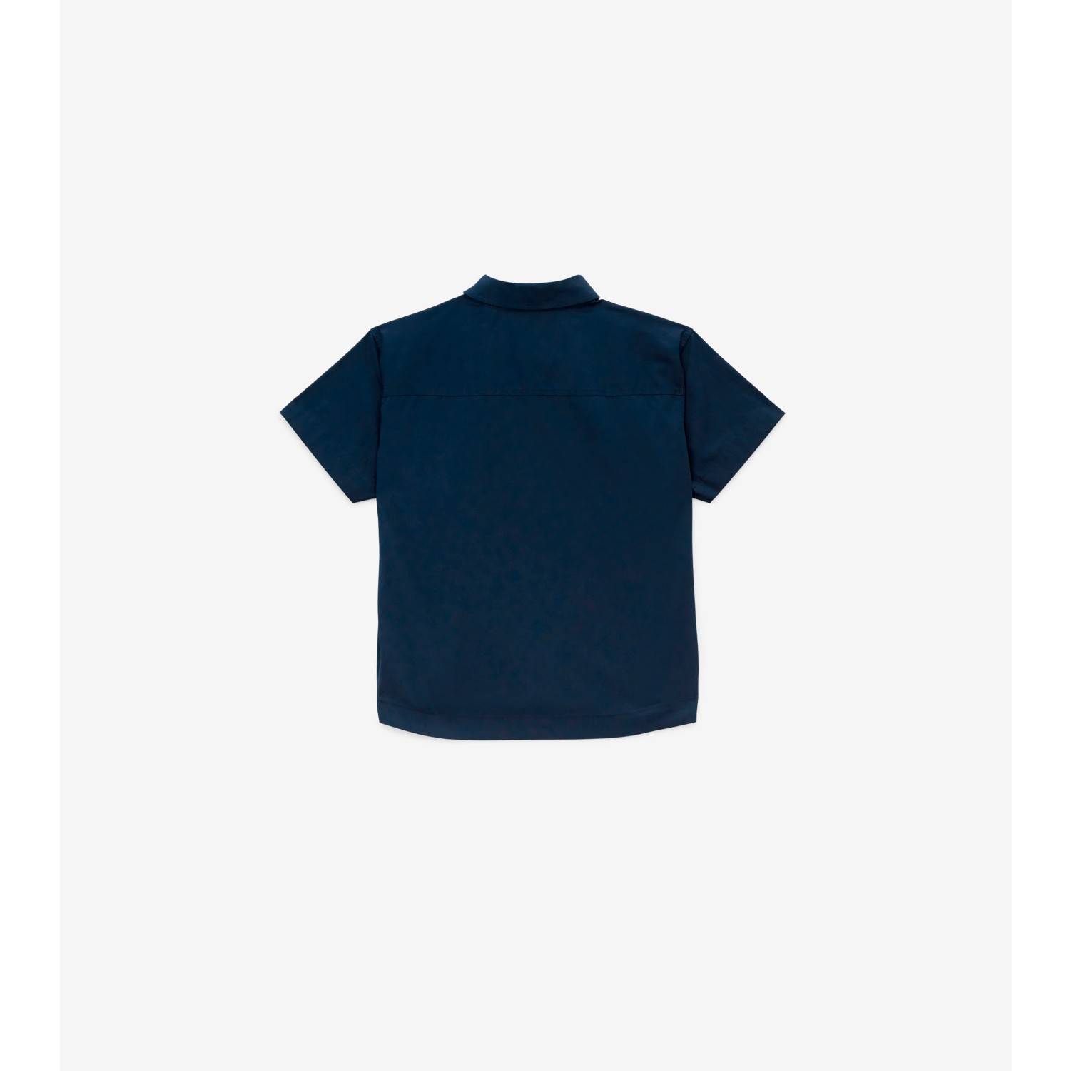 Logo Script Print Stretch Cotton Shirt in Deep Charcoal Blue Children Burberry® Official