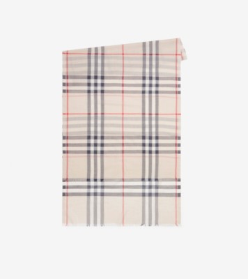 Lightweight check wool silk hot sale scarf