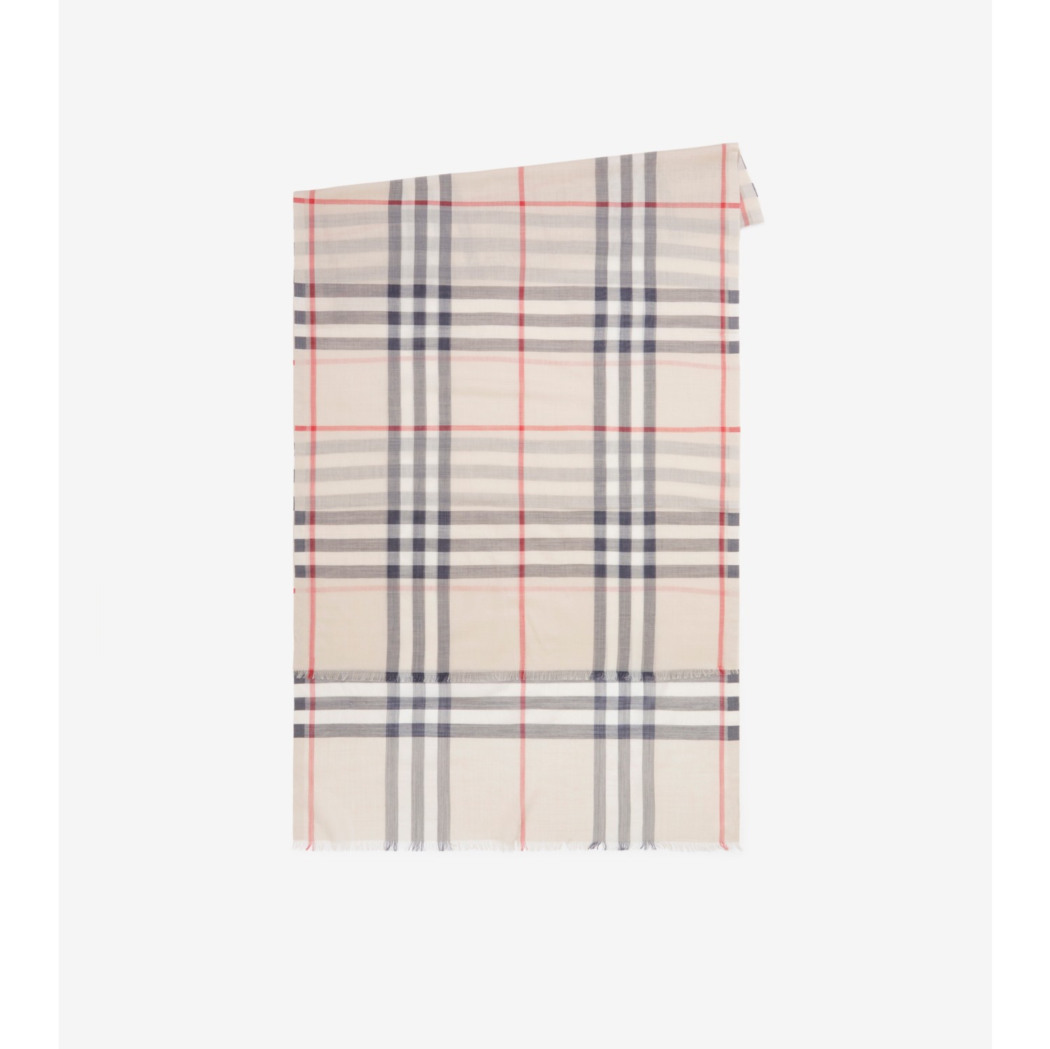 Burberry Lightweight Check Wool Silk Scarf