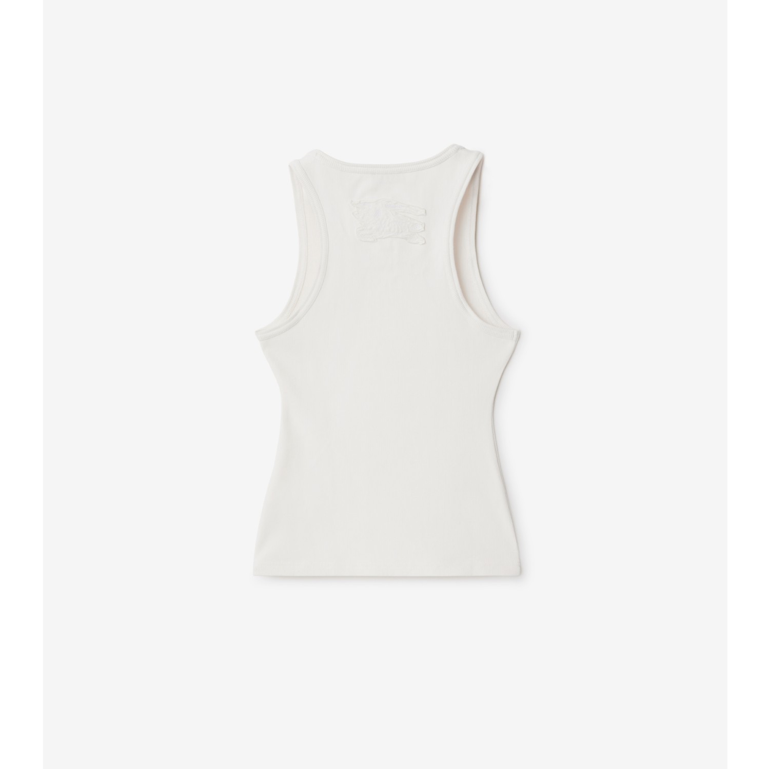 Stretch Cotton Tank Top in Salt - Women