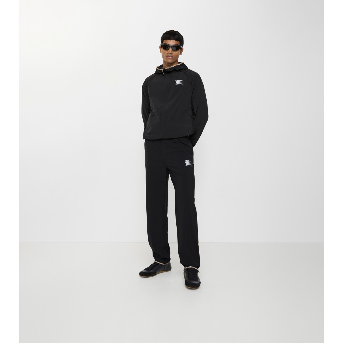  Check Stretch Nylon Jogging Pants