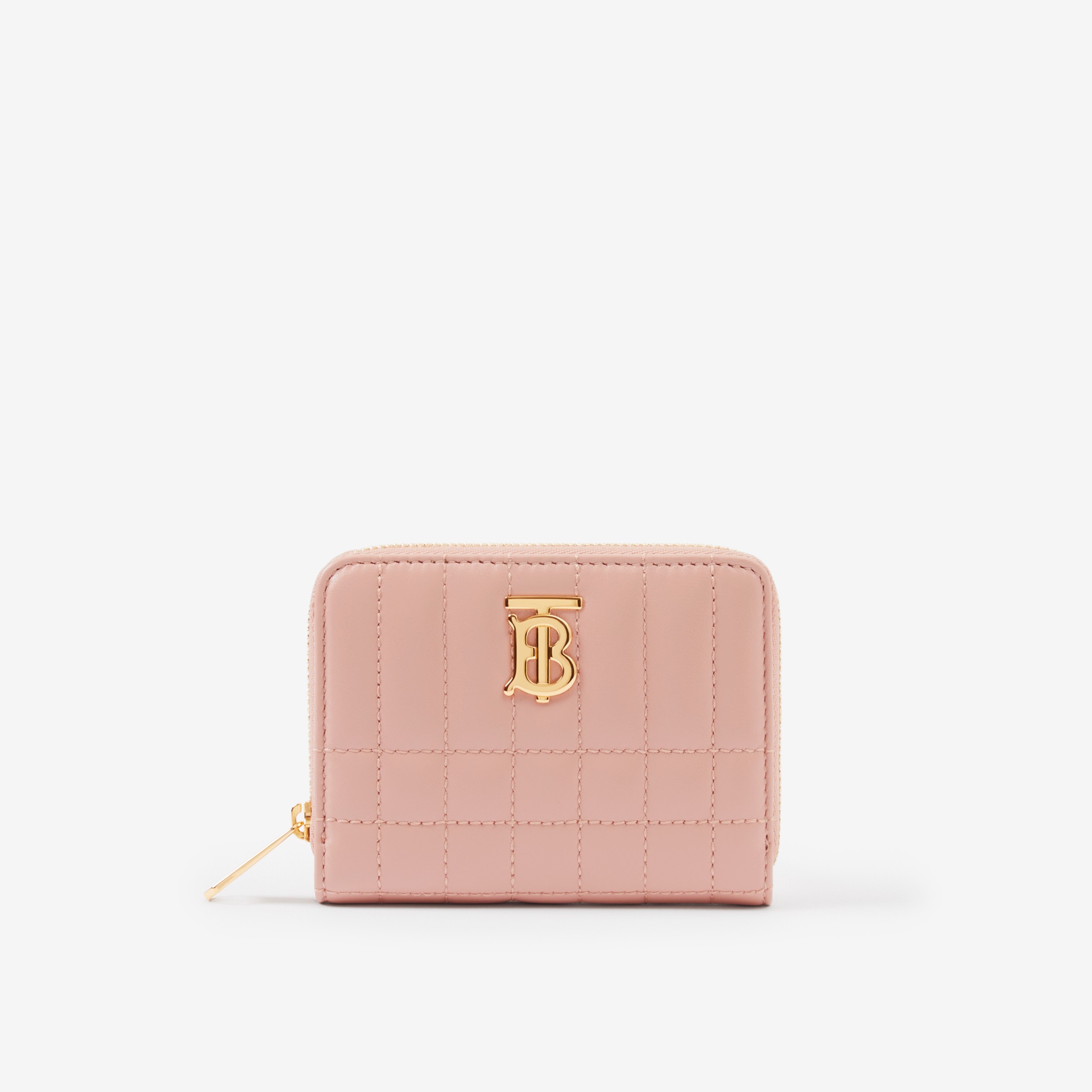 Quilted Leather Lola Zip Wallet in Dusky Pink - Women | Burberry® Official