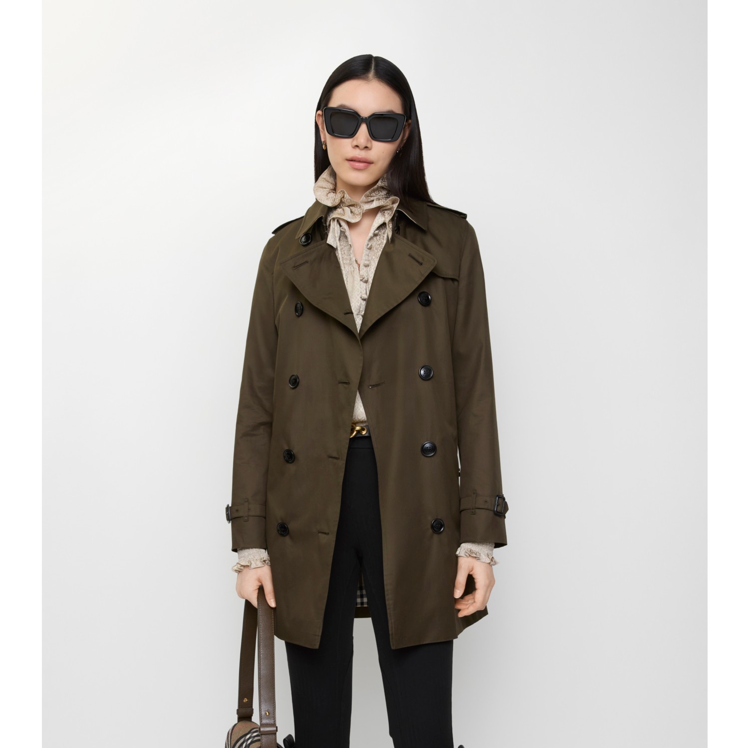 Short Tropical Gabardine Kensington Trench Coat
