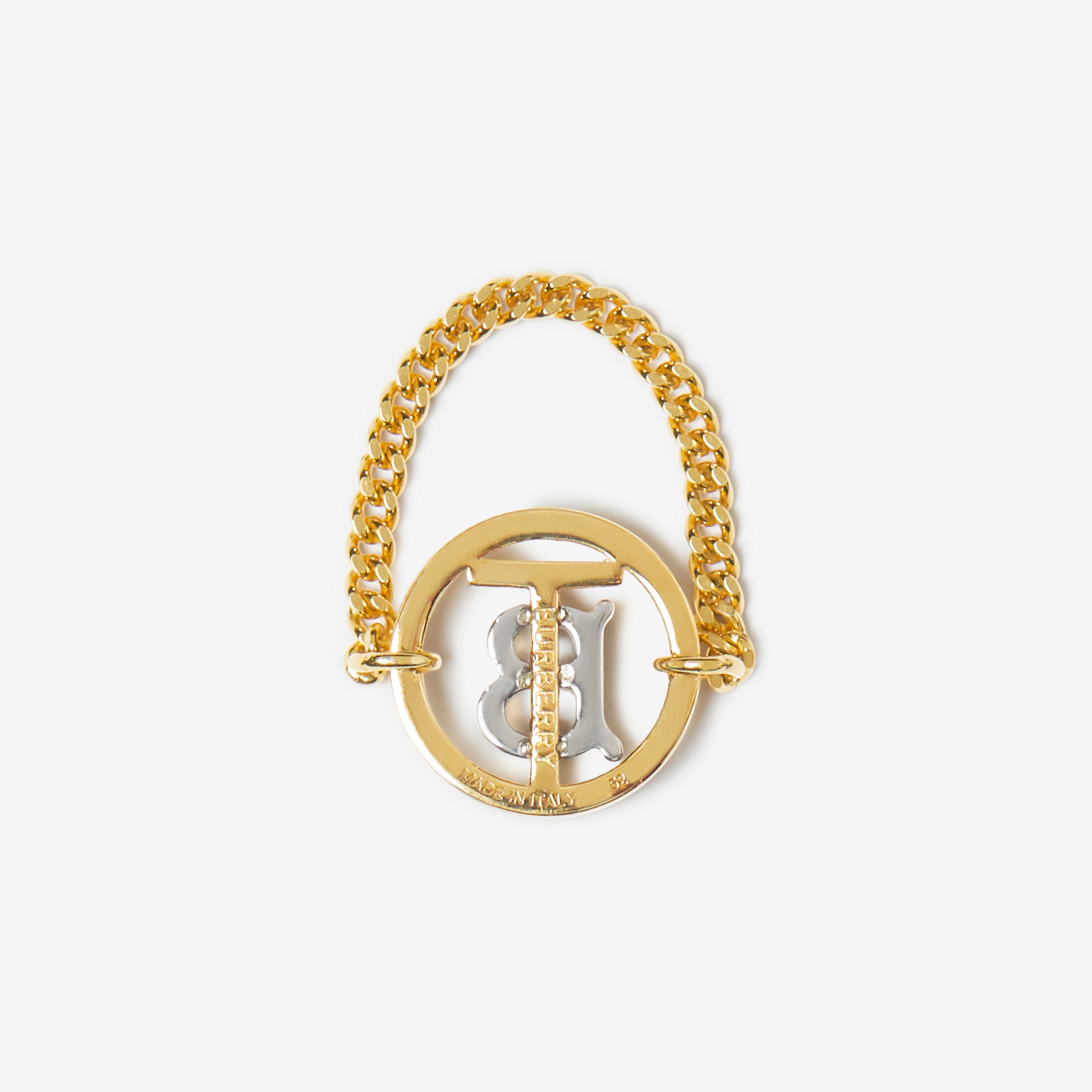 Gold and Palladium-plated Monogram Motif Ring in Light Gold/palladium - Women | Burberry® Official - 2