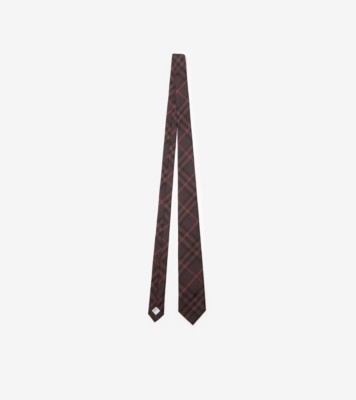 チェック シルクタイ (ワインレッド) - メンズ | Burberry®公式サイト