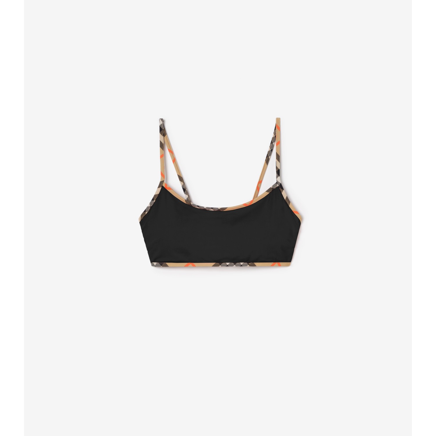 Check Trim Bikini Top