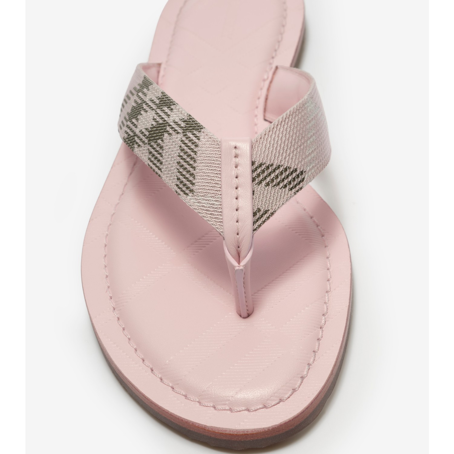 Check Pavilion Sandals in Mallow pink - Women | Burberry® Official