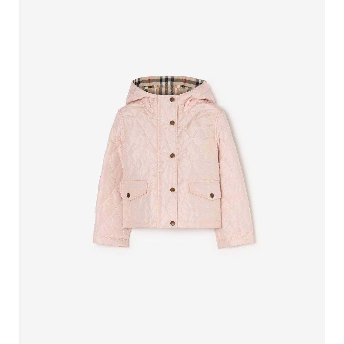  Check Quilted Nylon Parka