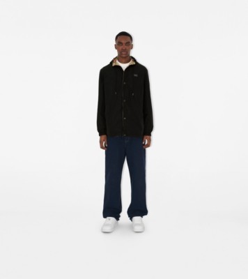 Reversible Check Jacket in Black Men Burberry Official