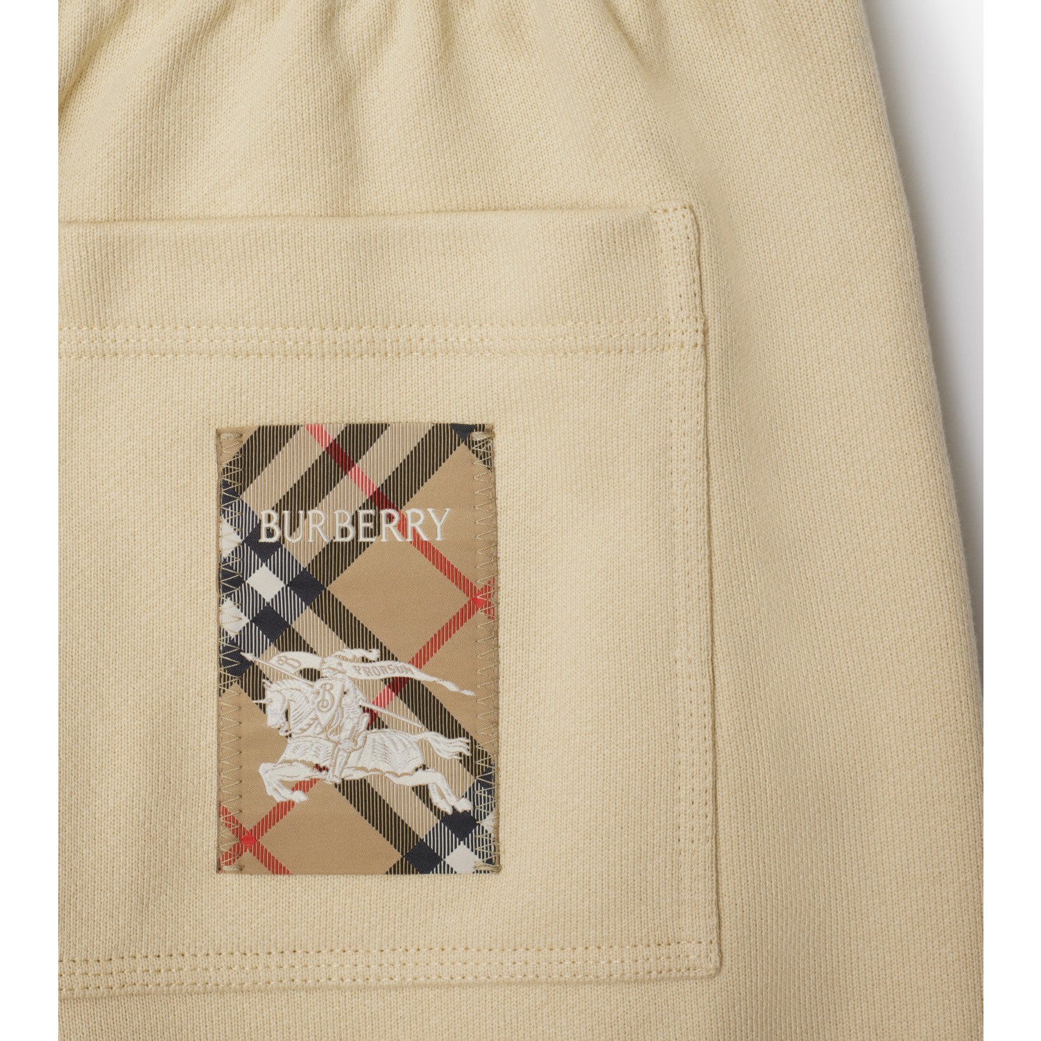 Check Label Cotton Shorts