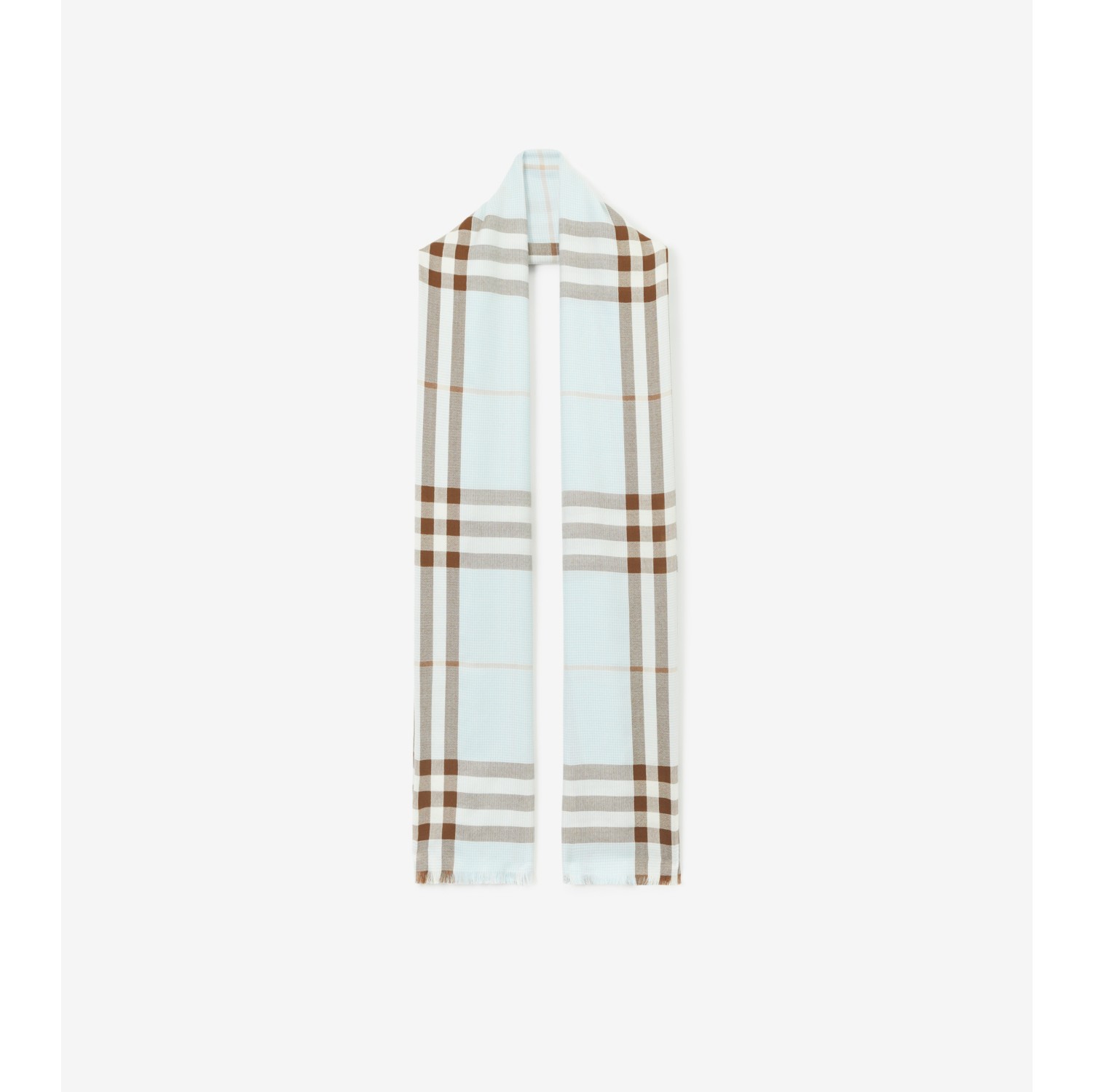 Burberry Lightweight Check Wool Silk Scarf