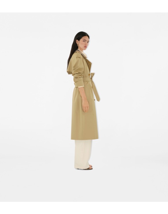 Castleford - Trench coat com colarinho Check longo