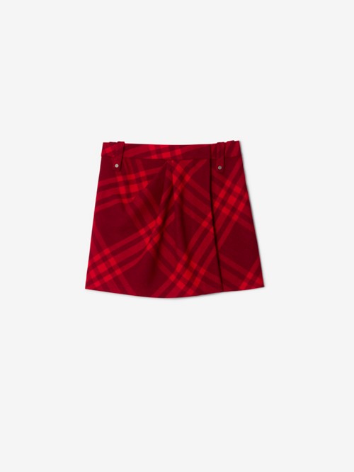 Burberry Check Wool M In Red