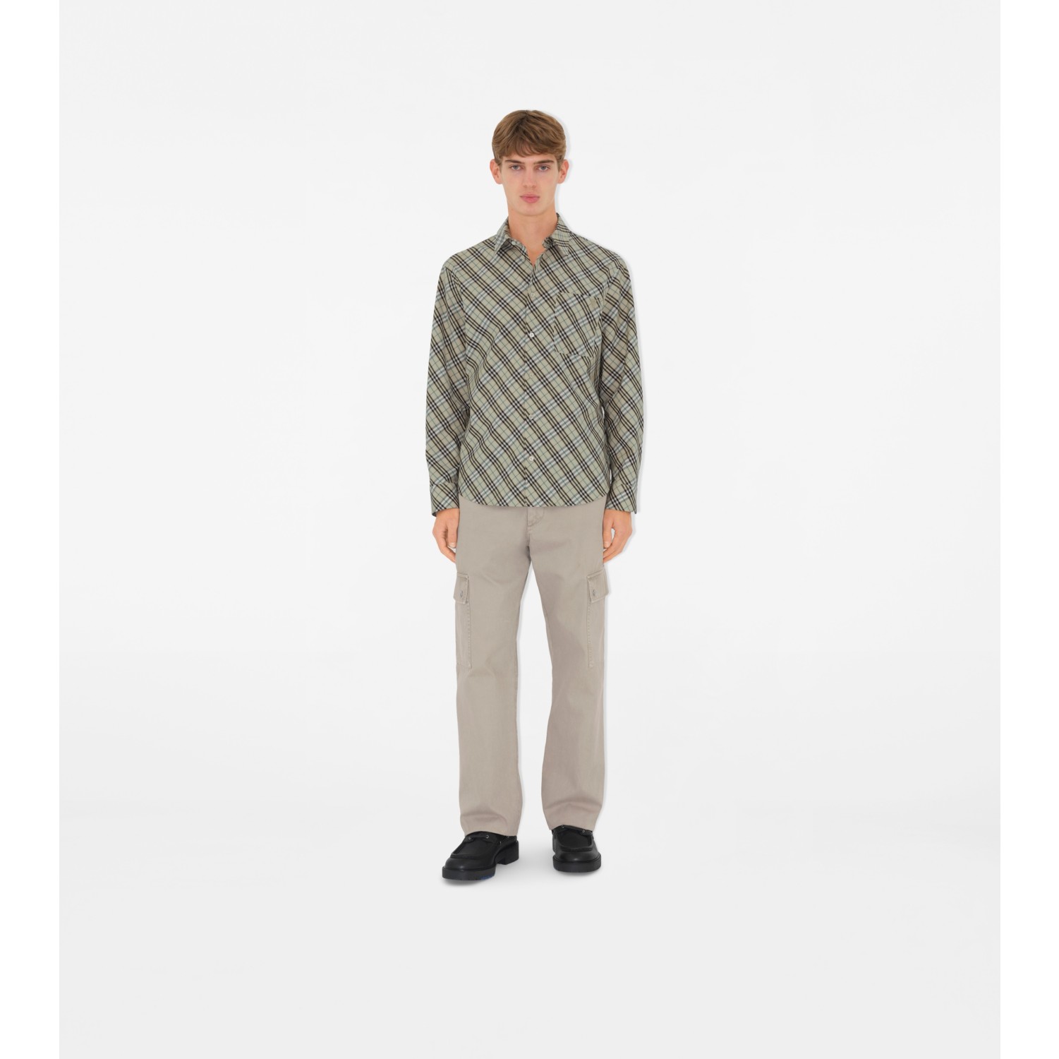 Relaxed Fit Check Cotton Shirt