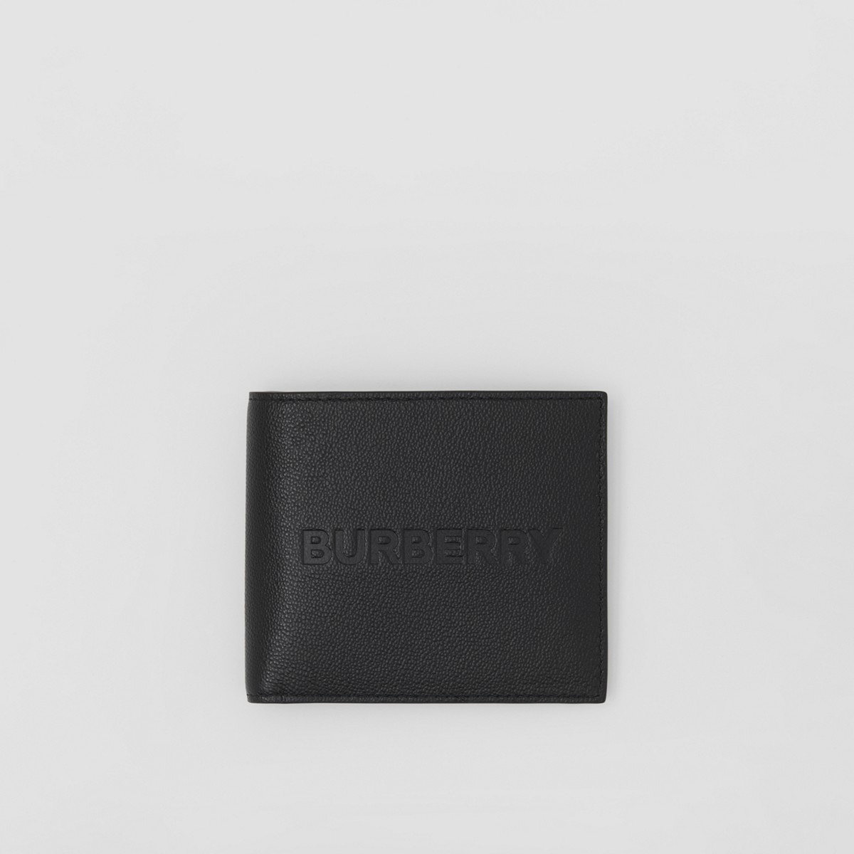 Burberry Embossed Logo Leather International Bifold Wallet In Black ...