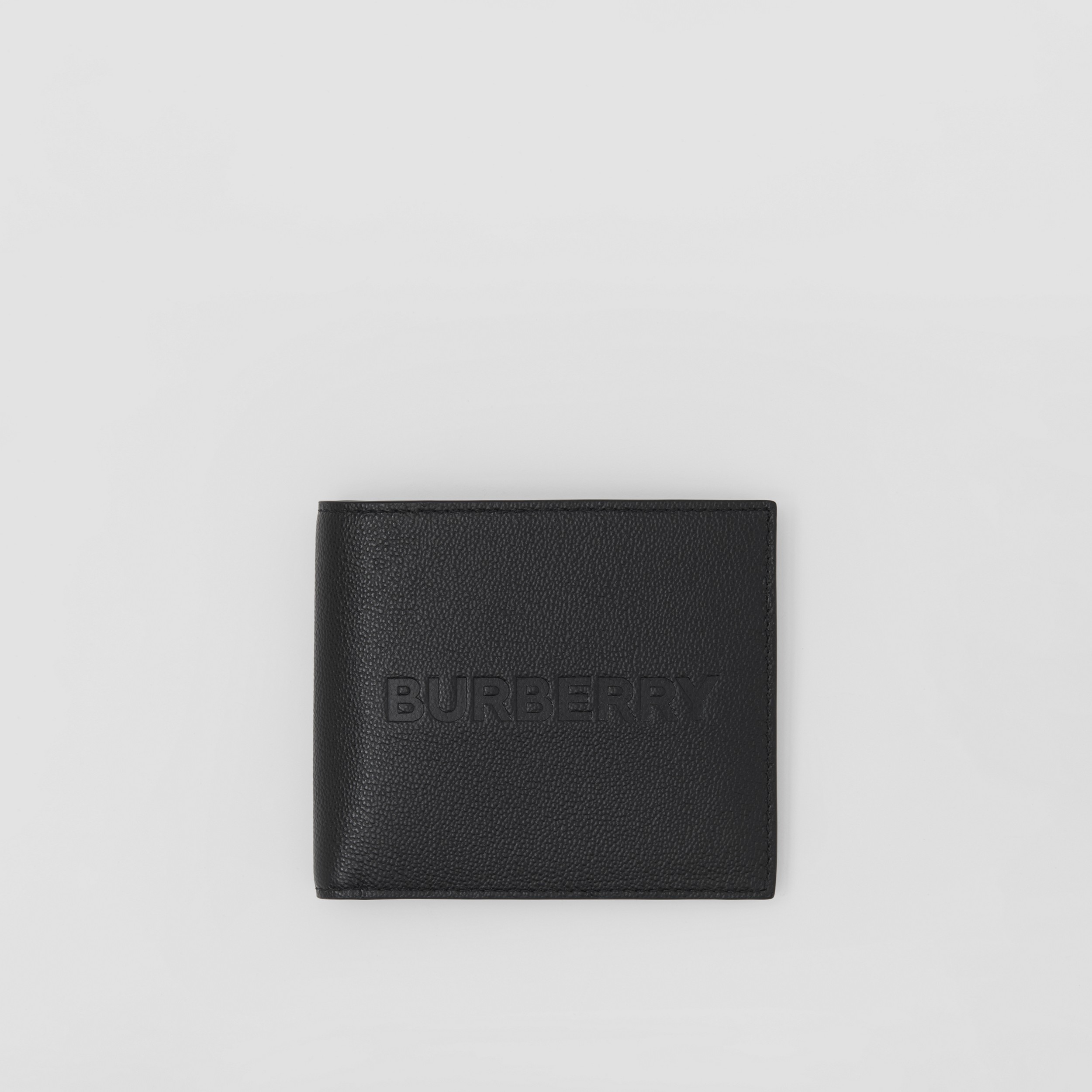 Lederfaltbrieftasche mit Logoprägung für alle Währungen (Schwarz) - Herren | Burberry® - 1