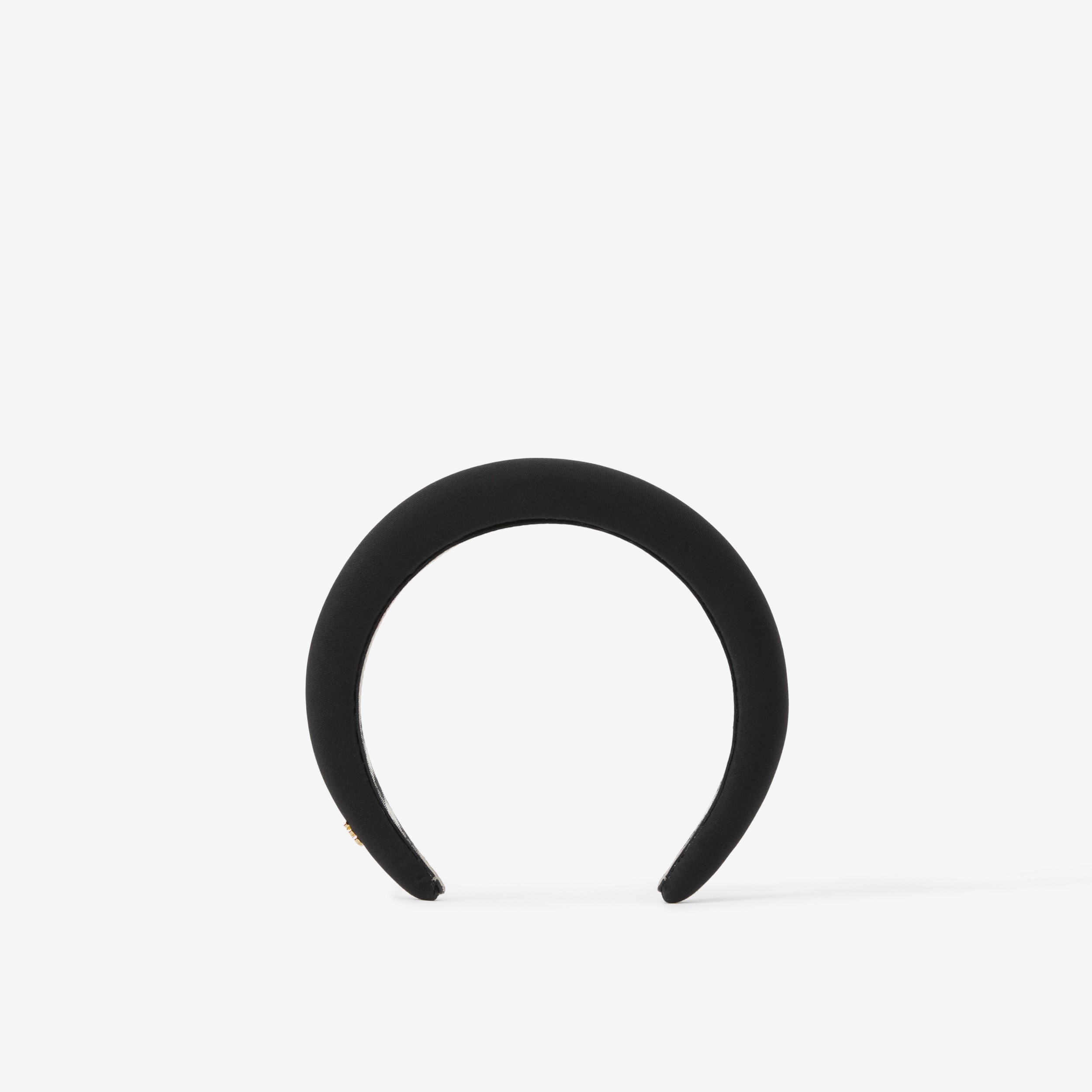 Arco de cabelo de gabardine tropical com monograma (Preto) - Mulheres | Burberry® oficial - 1
