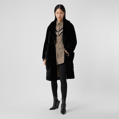 black tailored coat womens