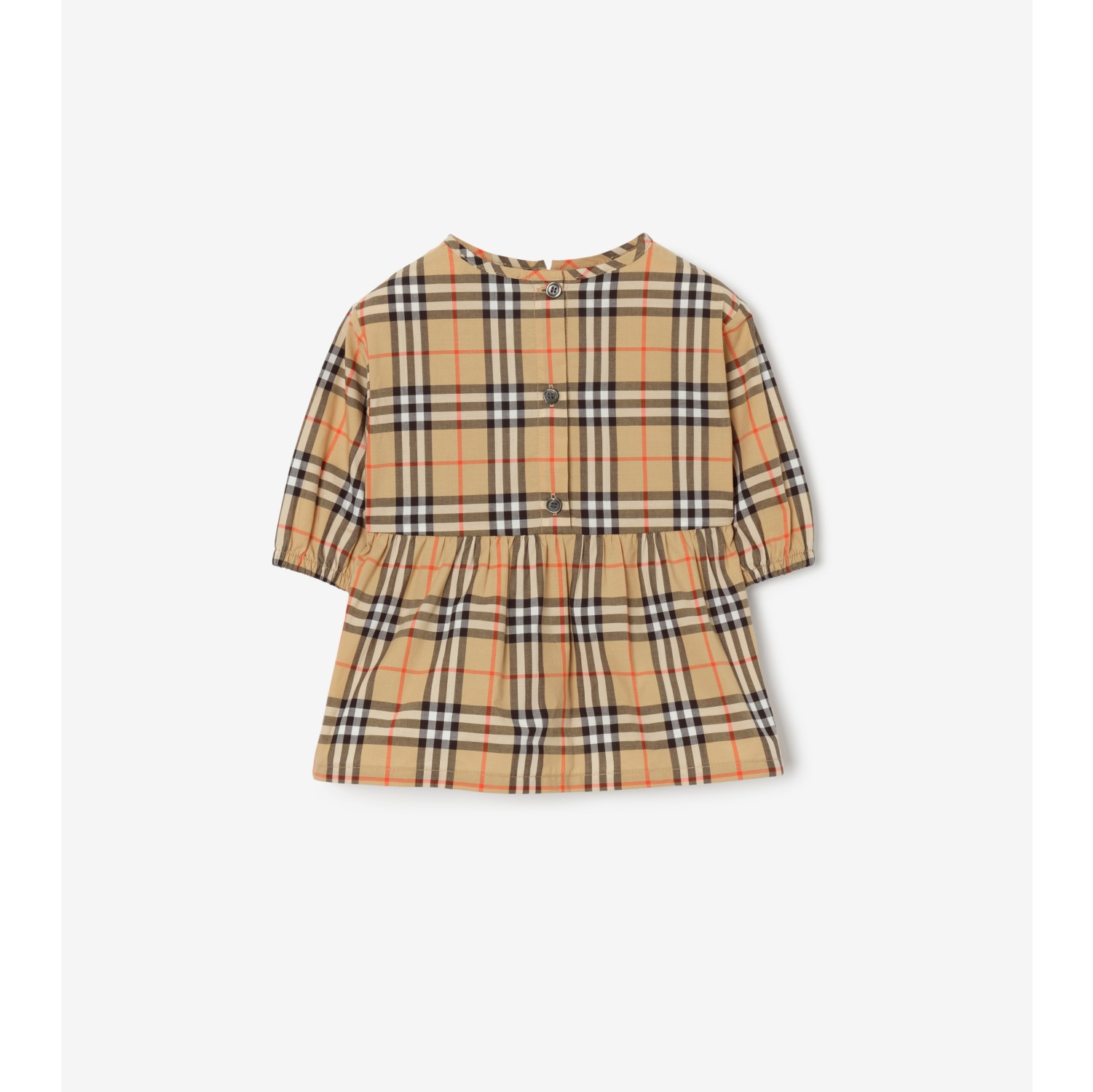 Check Cotton Dress with Bloomers