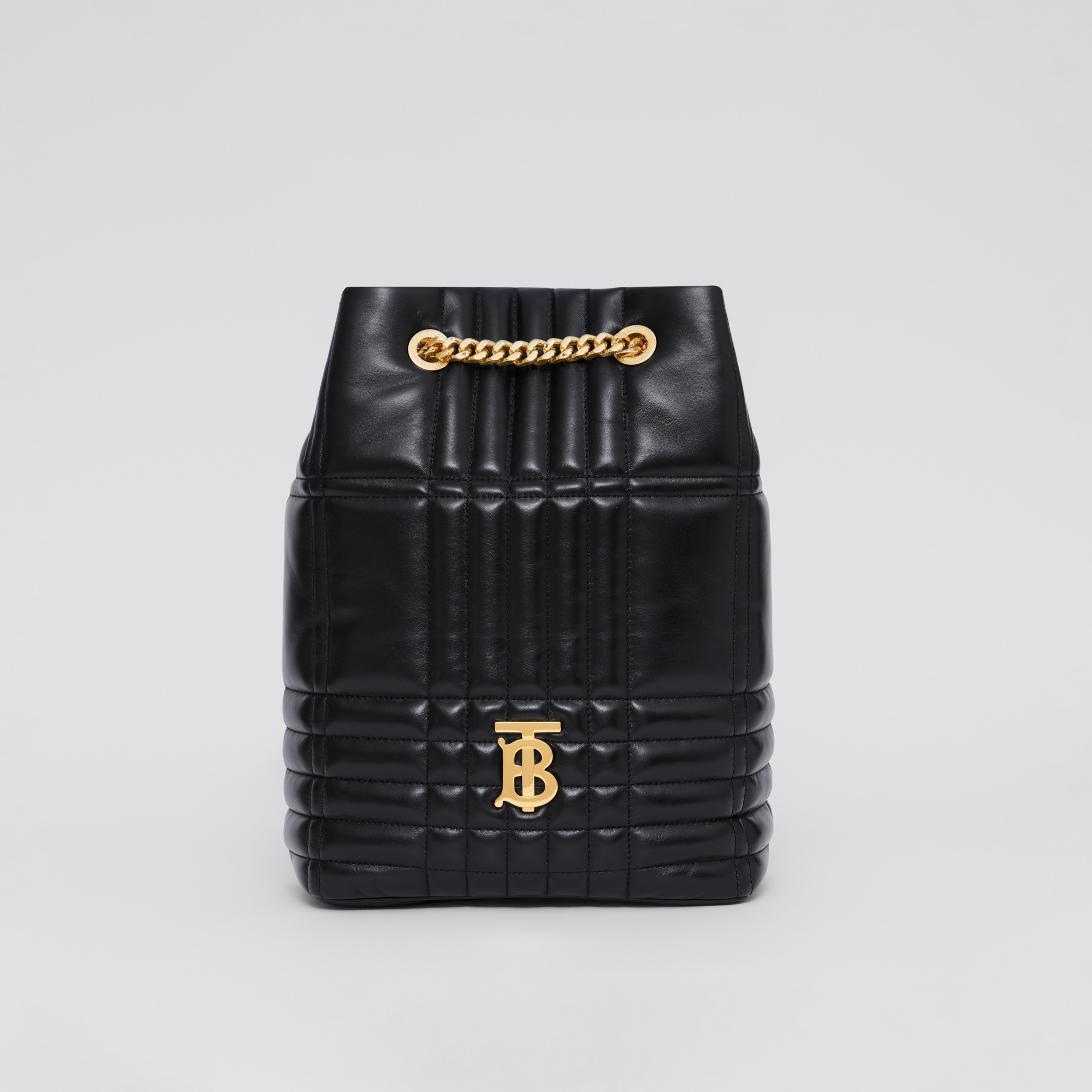 キルティングレザー ミディアム ローラ バックパック ブラック ウィメンズ Burberry 公式サイト