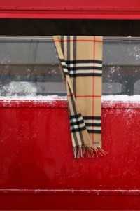 Check Cashmere Scarf with Personalised Initials.