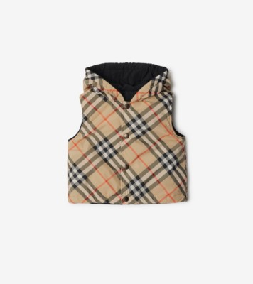 Burberry check fashion puffer vest