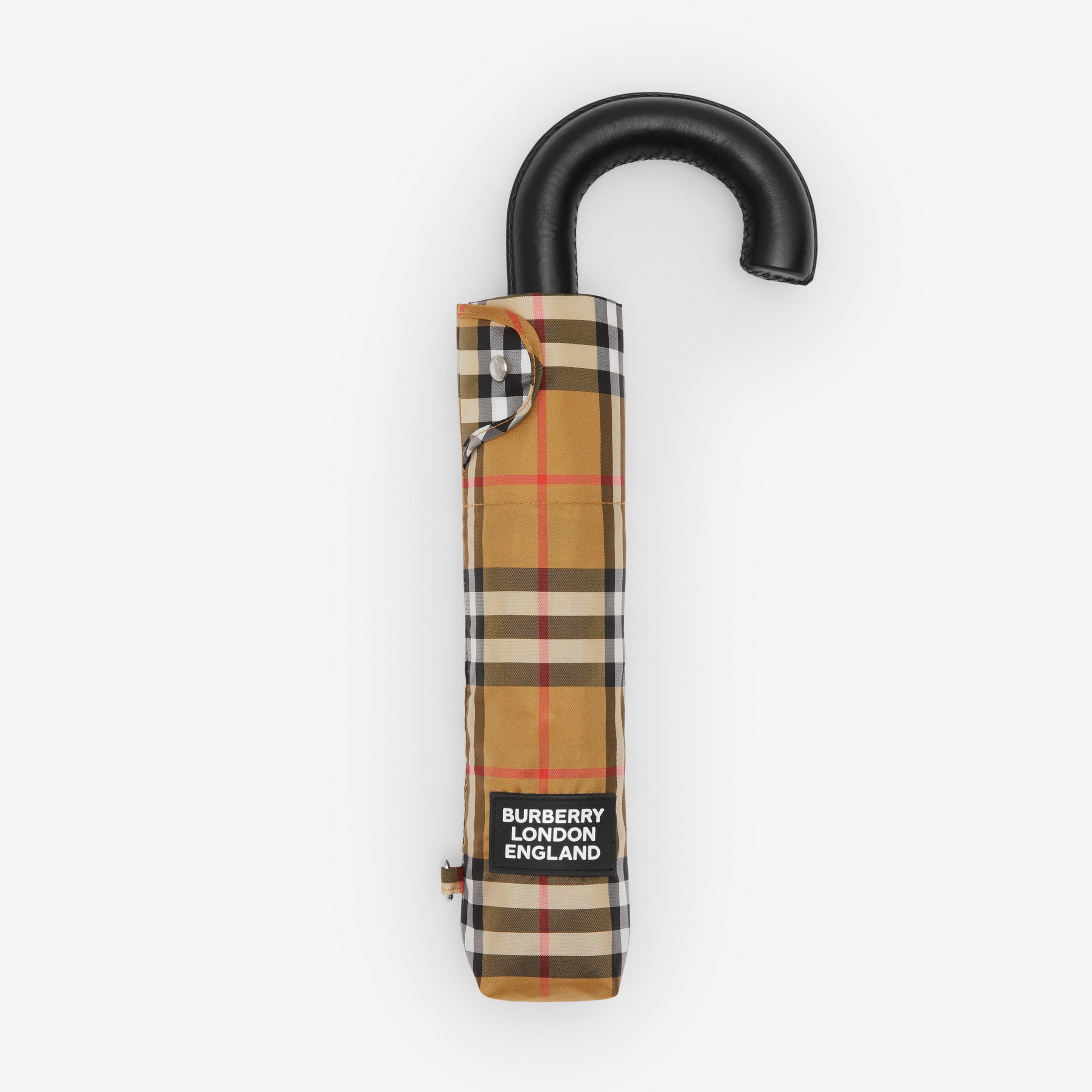 Vintage Check Folding Umbrella in Archive Beige | Burberry® Official - 1