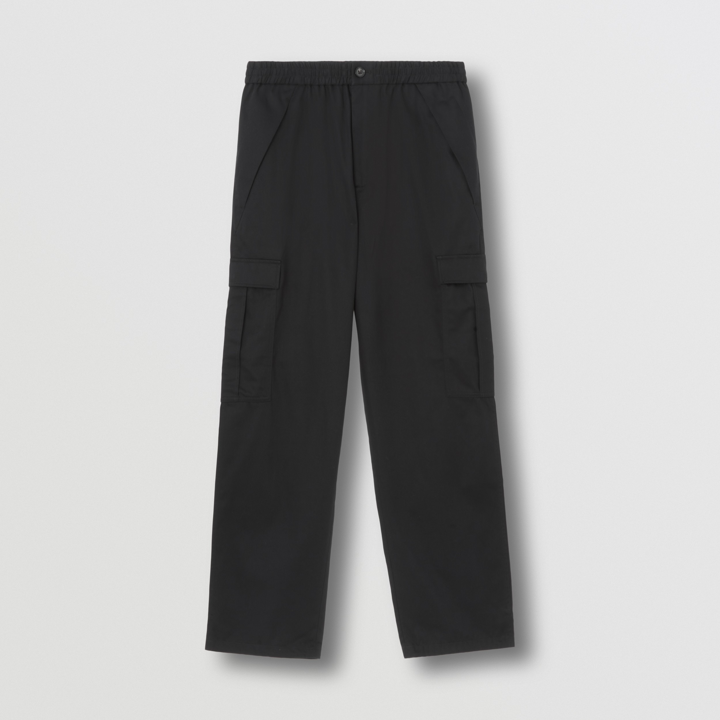 Cotton Cargo Trousers in Black - Men | Burberry® Official - 4