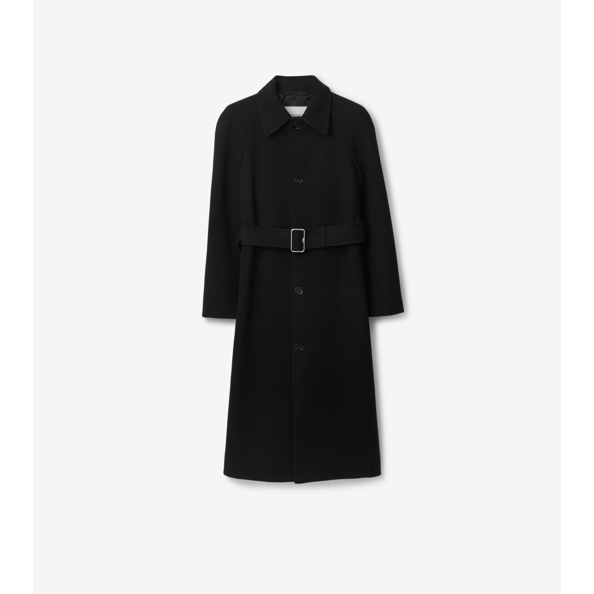 Burberry Women Long Nylon Cotton Padded Car Coat In Black