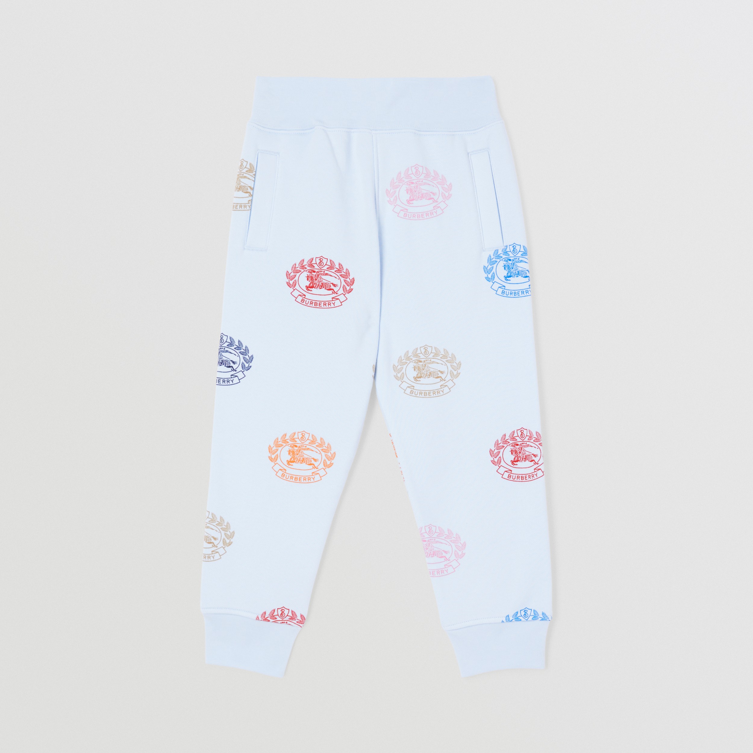 EKD Print Cotton Jogging Pants in Pale Blue | Burberry® Official - 1