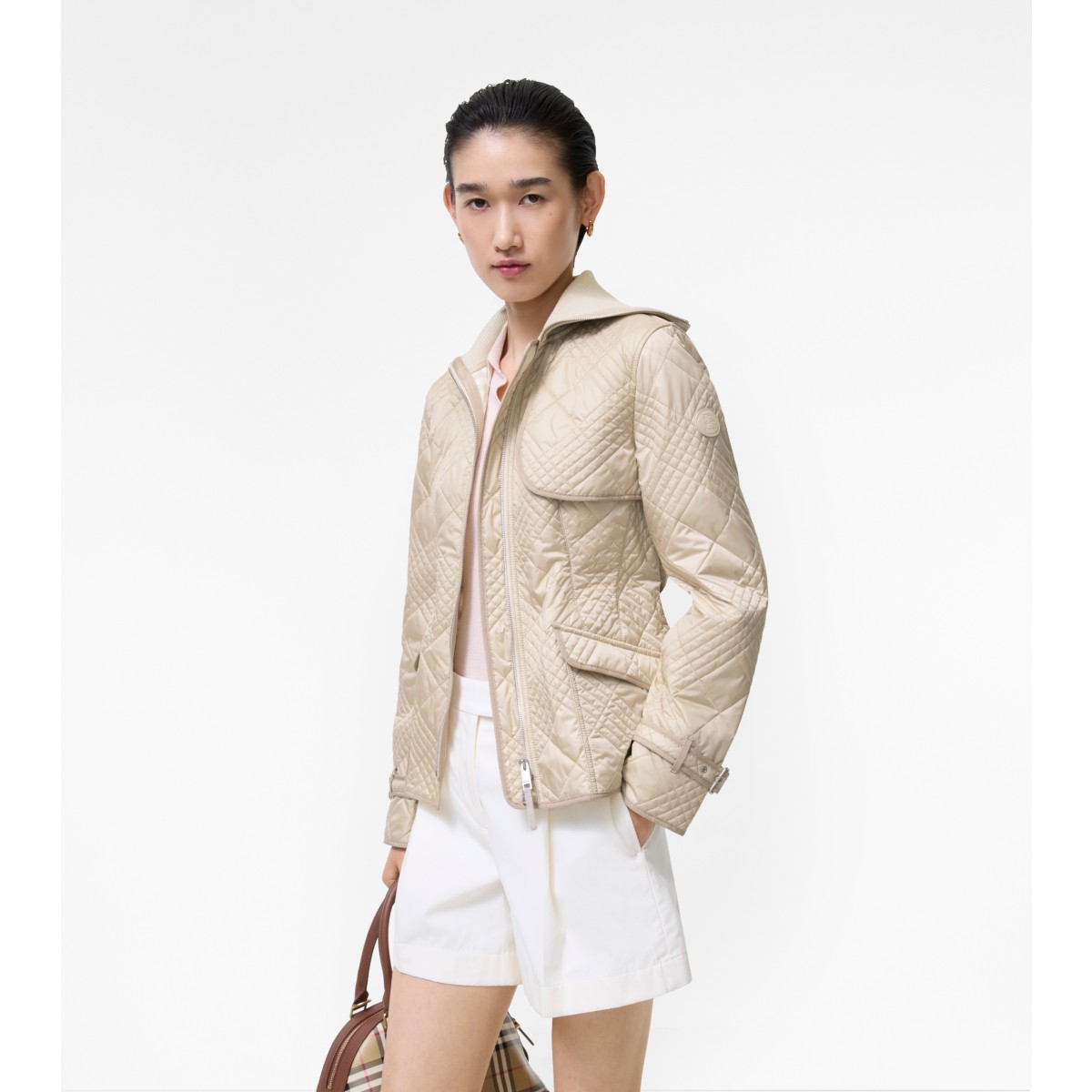  Check Micro -stitch Nylon Abbeydale Jacket