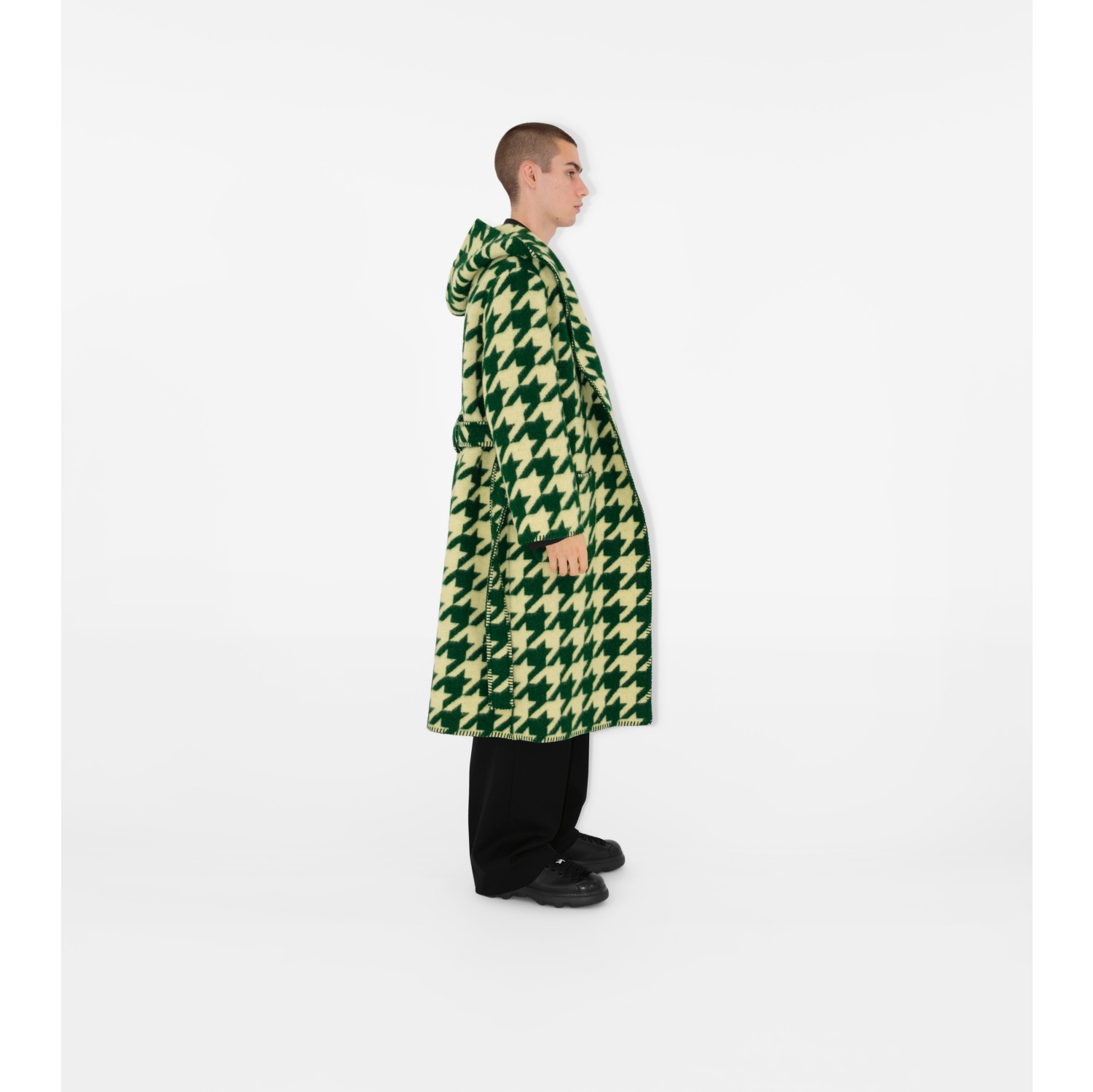 Houndstooth Wool Robe in Ivy | Burberry® Official