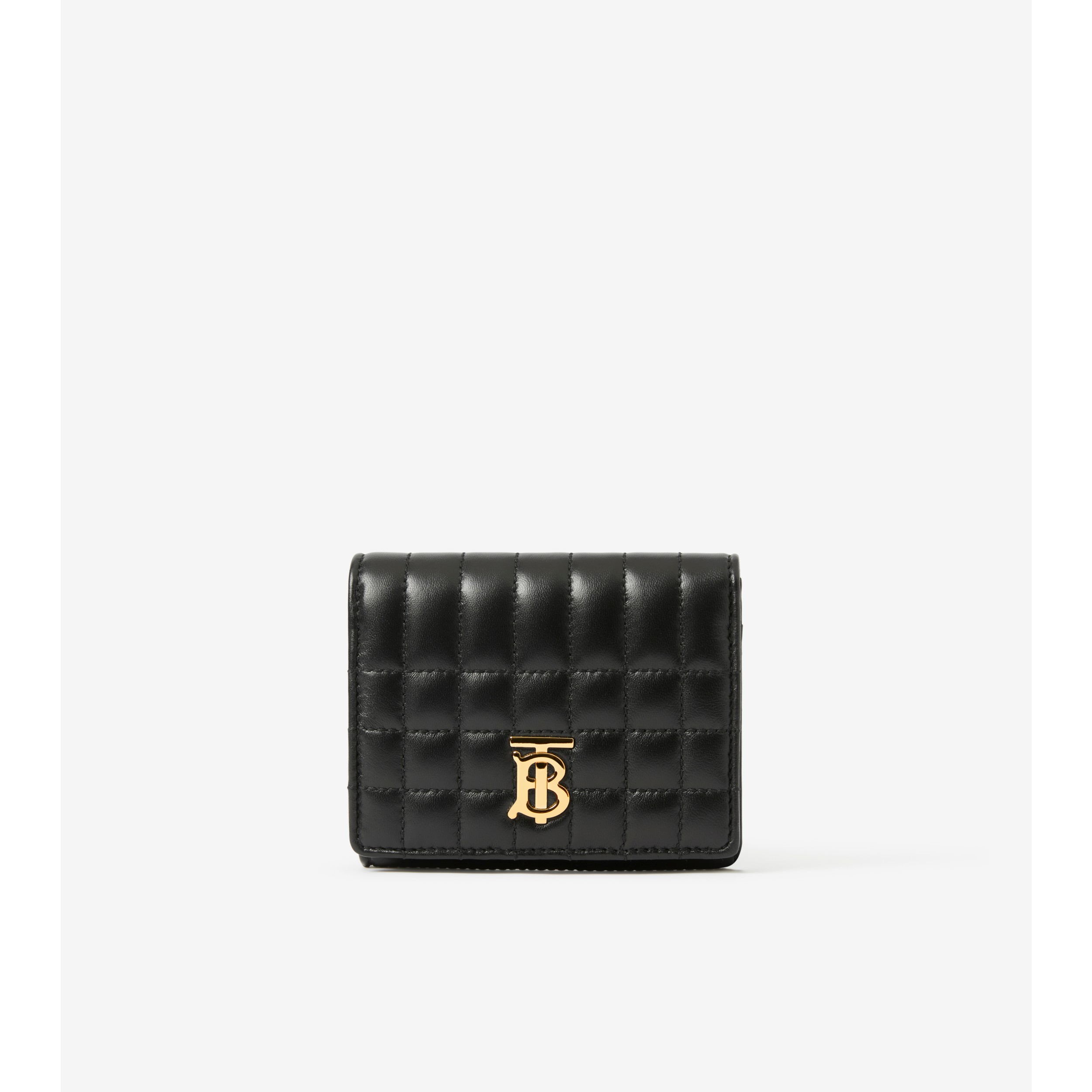 Quilted Leather Small Lola Folding Wallet in Black/light Gold - Women |  Burberry® Official