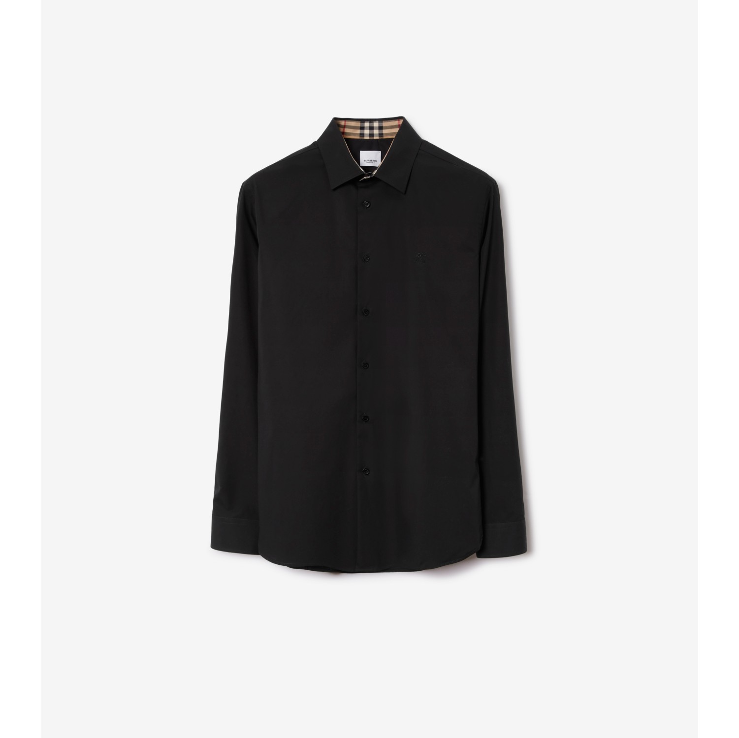 Black burberry 2025 button up shirt