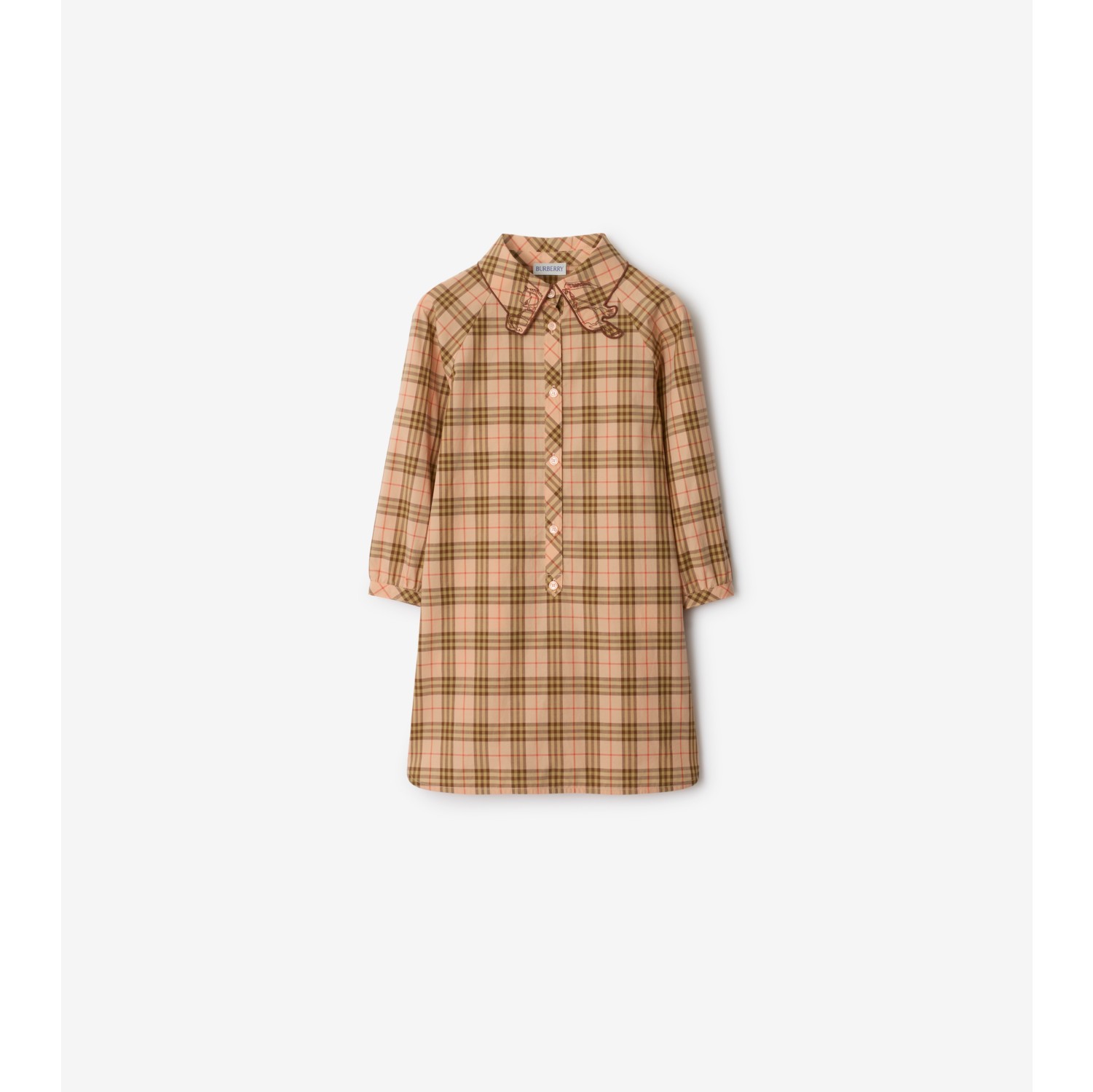 Check Cotton Shirt Dress