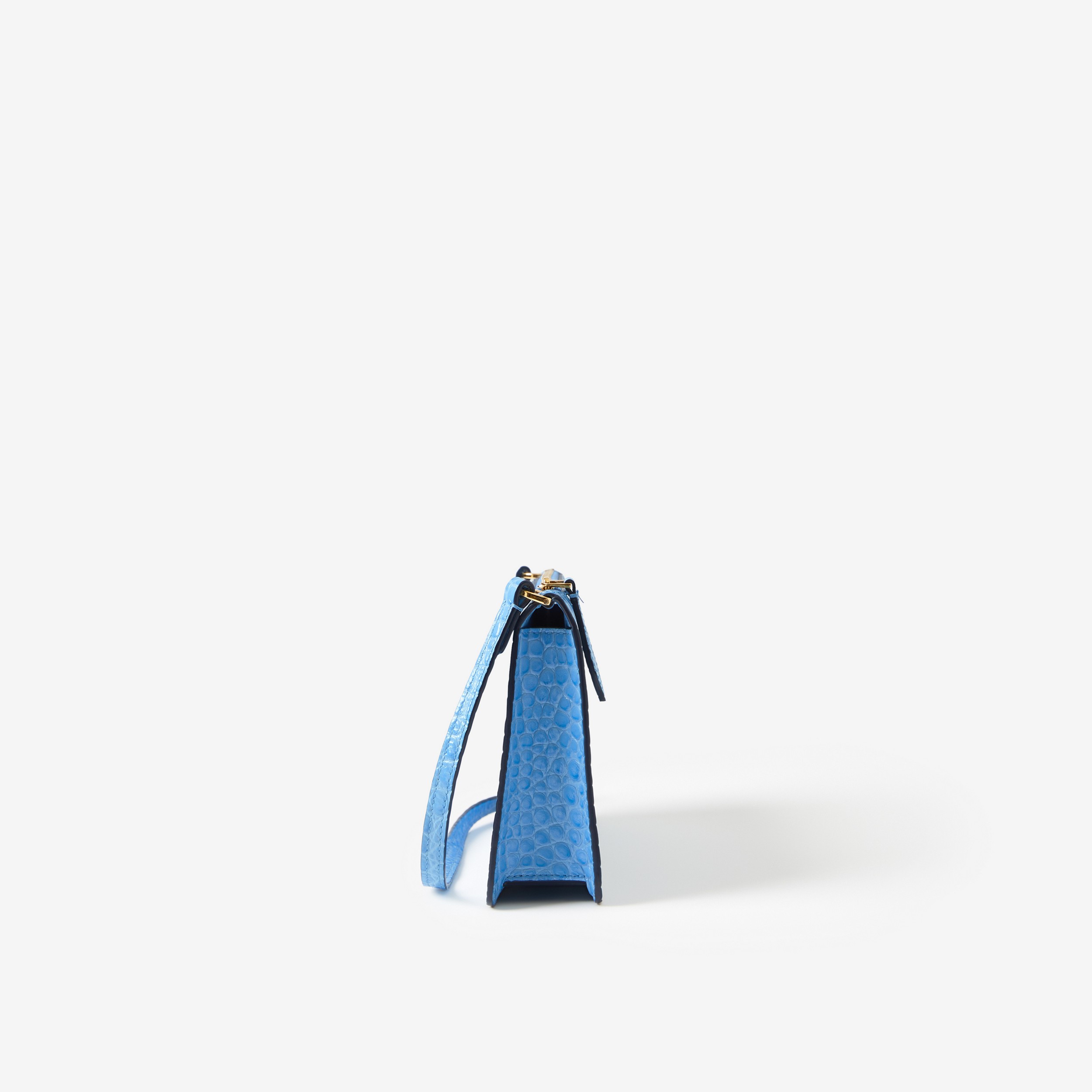 TB-Etui aus geprägtem Leder mit Schulterriemen im Kleinformat (Kühles Kornblumenblau) - Damen | Burberry® - 2
