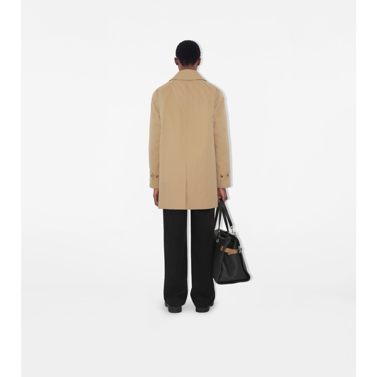 BURBERRY｜COATS (Short Camden Heritage Car Coat (8079392 Short Camden Heritage Car Coat in Black - Men, Cotton