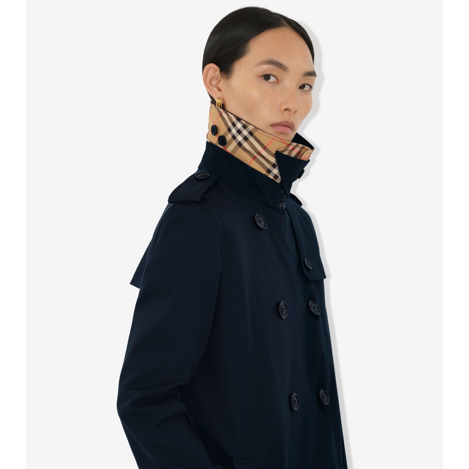 レア⭐︎ネイビー トレンチコート Burberry ネイビー（紺）系 Burberry(バーバリー) トレンチコート(レディース